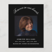 Black Foto elegantes Beerdigungsprogramm (Vorderseite)