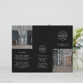 Black Foto Trifold Broschüre für moderne Geschäfts (Stehend Vorderseite)