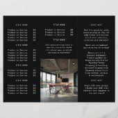 Black Foto Trifold Broschüre für moderne Geschäfts (Rückseite)