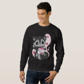 Black Fox Erdbeermilch-Bubble-Tea für Boba Sweatshirt (Vorne ganz)