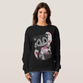 Black Fox Erdbeermilch-Bubble-Tee für Boba Sweatshirt (Vorne ganz)