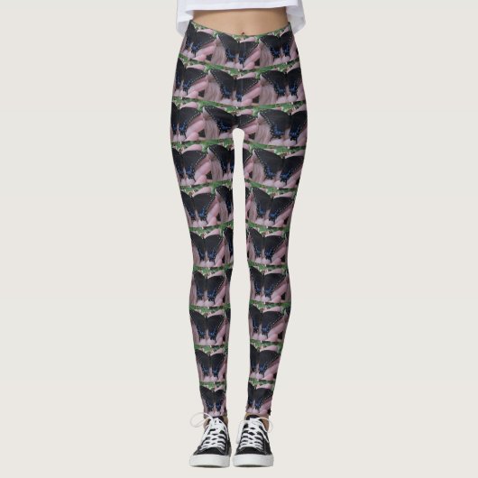 Black Frack Butterfly #1 Leggings (Vorderseite)
