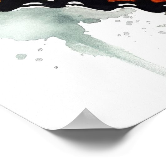 Black Frack Butterfly Art Print Poster (Ecke)