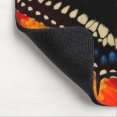 Black Frack Butterfly auf Gerberia Daisy Mousepad (Ecke)