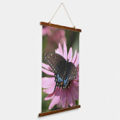 Black Frack Butterfly Wandteppich Mit Holzrahmen (Gewinkelt)