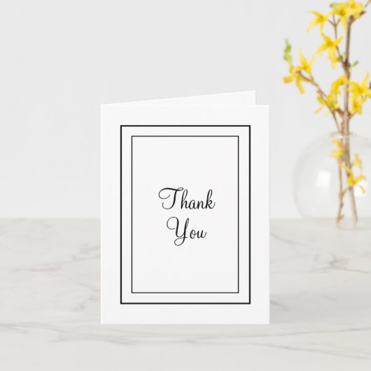 Black Frame Beileid Vielen Dank Karte (Gelbe Blume)