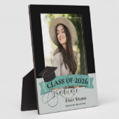 Black Frame Graduation Keepsake Photo Plaque Fotoplatte (Seite)