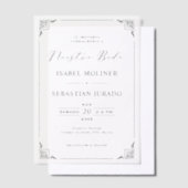 Black Frame Motif Nuestra Boda Spanische Hochzeit Pergament Einladungen (Versetzt)