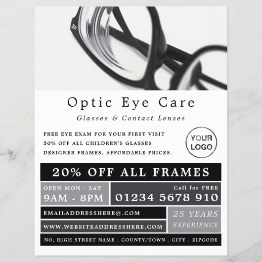 Black Frames, Augenoptiker, Technischer Praktiker Flyer (Vorne)
