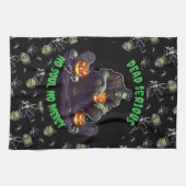 🖤 Black Frankenstein Doormat 💀 🚪 Geschirrtuch (Horizontal)