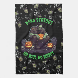 🖤 Black Frankenstein Doormat 💀 🚪 Geschirrtuch