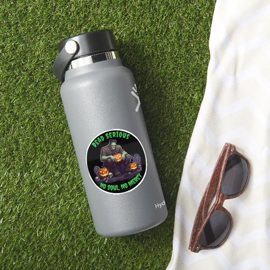 🖤 Black Frankenstein Halloween Sticker 💀 🎃 (HydroFlask Insitu)