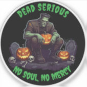 🖤 Black Frankenstein Halloween Sticker 💀 🎃 (Vorderseite)