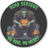 🖤 Black Frankenstein Halloween Sticker 💀 🎃 (Vorderseite)