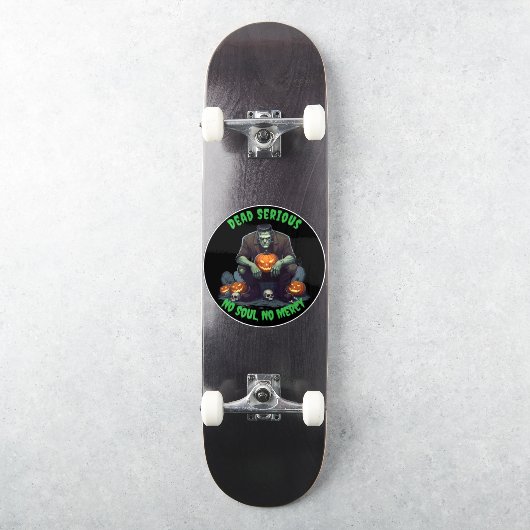 🖤 Black Frankenstein Halloween Sticker 💀 🎃 (Skateboard)
