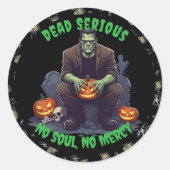 🖤 Black Frankenstein Halloween Sticker 💀 🎃 (Vorderseite)