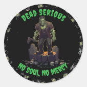 🖤 Black Frankenstein Halloween Sticker 💀 🎃 (Vorderseite)