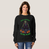 🖤 Black Frankenstein Halloween Sweatshirt 💀 U 🎃 (Vorne ganz)