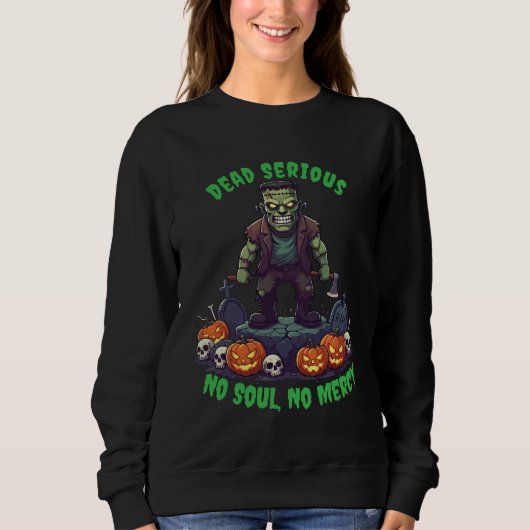 🖤 Black Frankenstein Halloween Sweatshirt 💀 U 🎃 (Vorderseite)