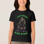 🖤 Black Frankenstein Halloween T-Shirt 💀 ⚡ Tri-Blend Shirt (Vorderseite)