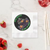 🖤 Black Frankenstein Paper Teller 💀 🎉 Serviette (Beispiel)