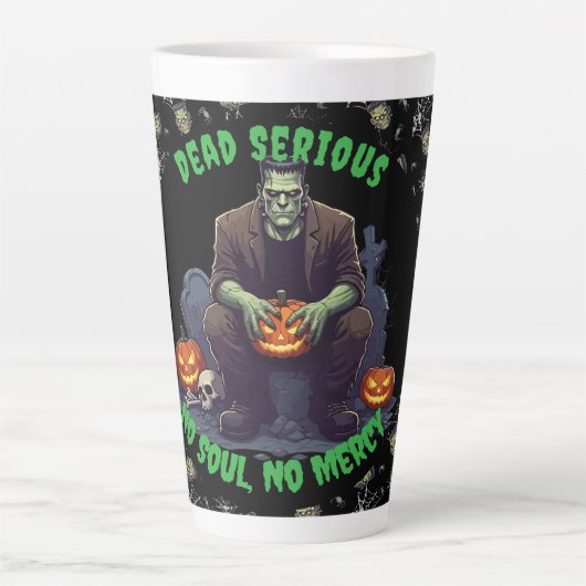 🖤 Black Frankenstein Tasse 💀 ☕ (Vorderseite)