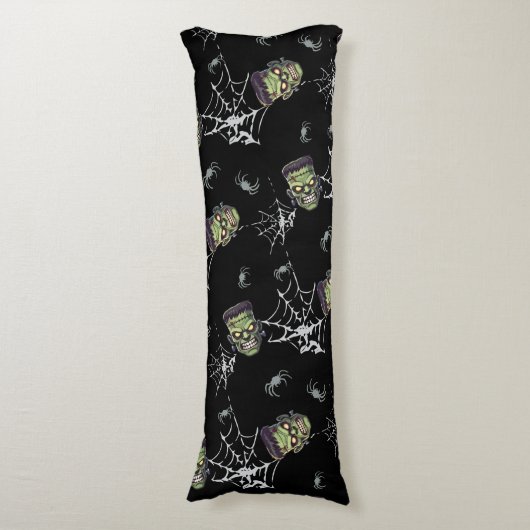 🖤 Black Frankenstein Throw Kissen 💀 🛋️ (Vorderseite Vertikal)