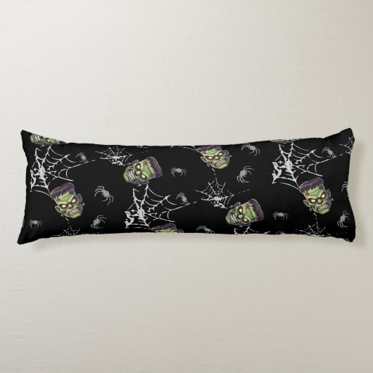 🖤 Black Frankenstein Throw Kissen 💀 🛋️ (Vorderseite)