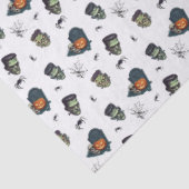 🖤 Black Frankenstein Tissue Paper 💀 🎃 Seidenpapier (Ausschnitt)