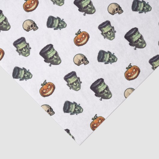 🖤 Black Frankenstein Tissue Paper 💀 🎃 Seidenpapier (Ausschnitt)