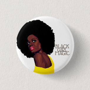 BLACK FRAU AFRO BLACK GIRL DARK SKINNET BUTTON
