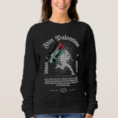 Black Free Palestine Sweatshirt (Vorderseite)