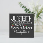 Black Freedom Juneteenth Einladung (Stehend Vorderseite)