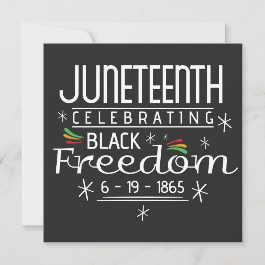 Black Freedom Juneteenth Einladung (Vorderseite)