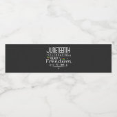 Black Freedom Juneteenth Wasserflaschenetikett (Einzelnes Label)