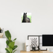 Black Freisian Horse Poster Print (Heimbüro)