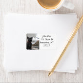 Black French Bulldog Adressaufkleber (Insitu)