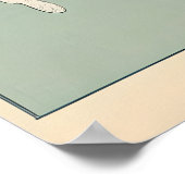 Black French Bulldog Bathroom Print Japandi Poster (Ecke)