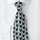 Black French Bulldog Blue Neck Tie Krawatte<br><div class="desc">Ein lustiges kleines schwarzes französisches Bulldog oder französisches Muster auf einem Ente-Ei-blauen Hintergrund. Ideal für alle Hundeliebhaber,  Haustierfreunde,  Hundeschwanderer und Tierärzte. Originelle Kunst von Nic Squirrell.</div>