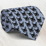 Black French Bulldog Blue Neck Tie Krawatte<br><div class="desc">Ein lustiges kleines schwarzes französisches Bulldog oder französisches Muster auf einem Ente-Ei-blauen Hintergrund. Ideal für alle Hundeliebhaber,  Haustierfreunde,  Hundeschwanderer und Tierärzte. Originelle Kunst von Nic Squirrell.</div>