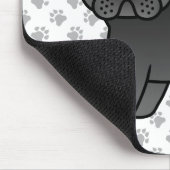 Black French Bulldog Cute Cartoon Dog Mousepad (Ecke)