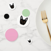 Black French Bulldog Face Table Confetti Konfetti (Gruppe)