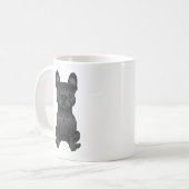 Black French Bulldog / Französischer Niedlicher Ca Kaffeetasse (Vorderseite Links)