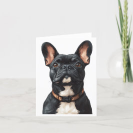 Black French Bulldog Grußkarte Dankeskarte