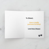 Black French Bulldog Happy Birthday Card Karte (Innenseite)