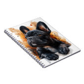 Black French Bulldog-Notebook Notizblock (Rechte Seite)