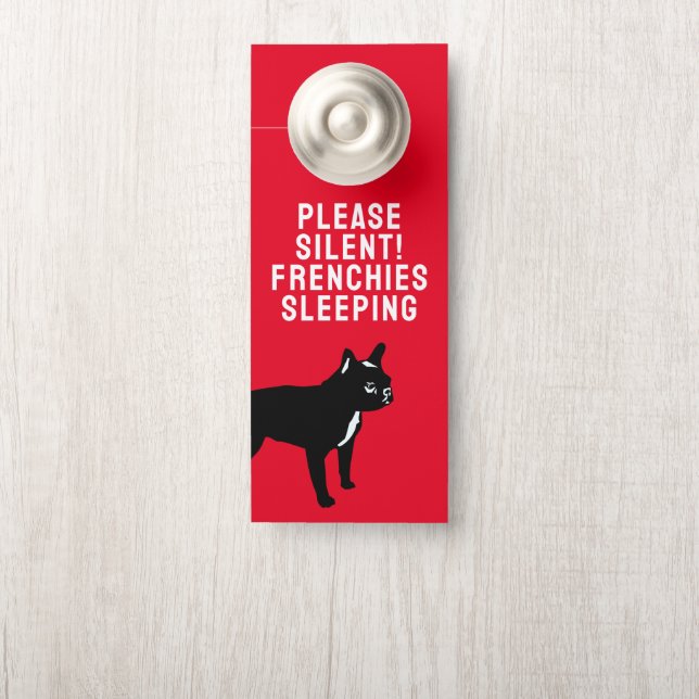 Black French Bulldog / Single Seitenprint Dock Han Türanhänger (Auf Knauf)