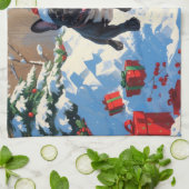 Black French Bulldog Weihnachten Weihnachtsfest Sc Geschirrtuch (Gefaltet)