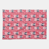 Black French Bulldog Weihnachtsküche Handtuch (Horizontal)