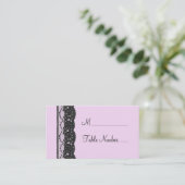 Black French Lace Platzkarte (Stehend Vorderseite)